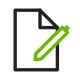 Animated pen wirting on paper icon